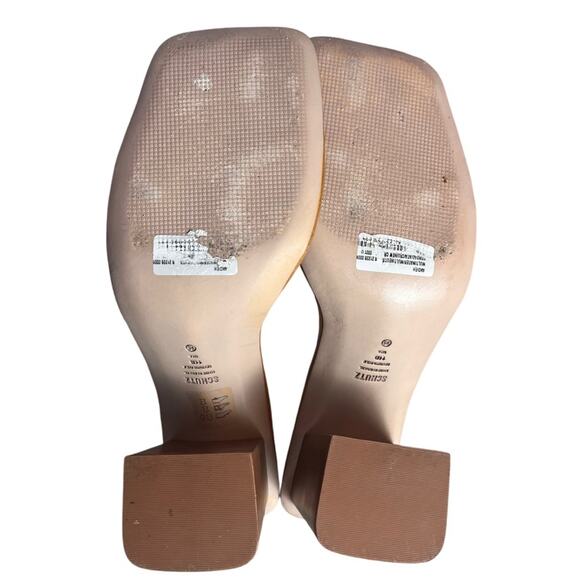 SCHUTZ Angieh Rope & Leather Sandals Womens 11 White Strappy Heel New With Tags - Picture 7 of 12